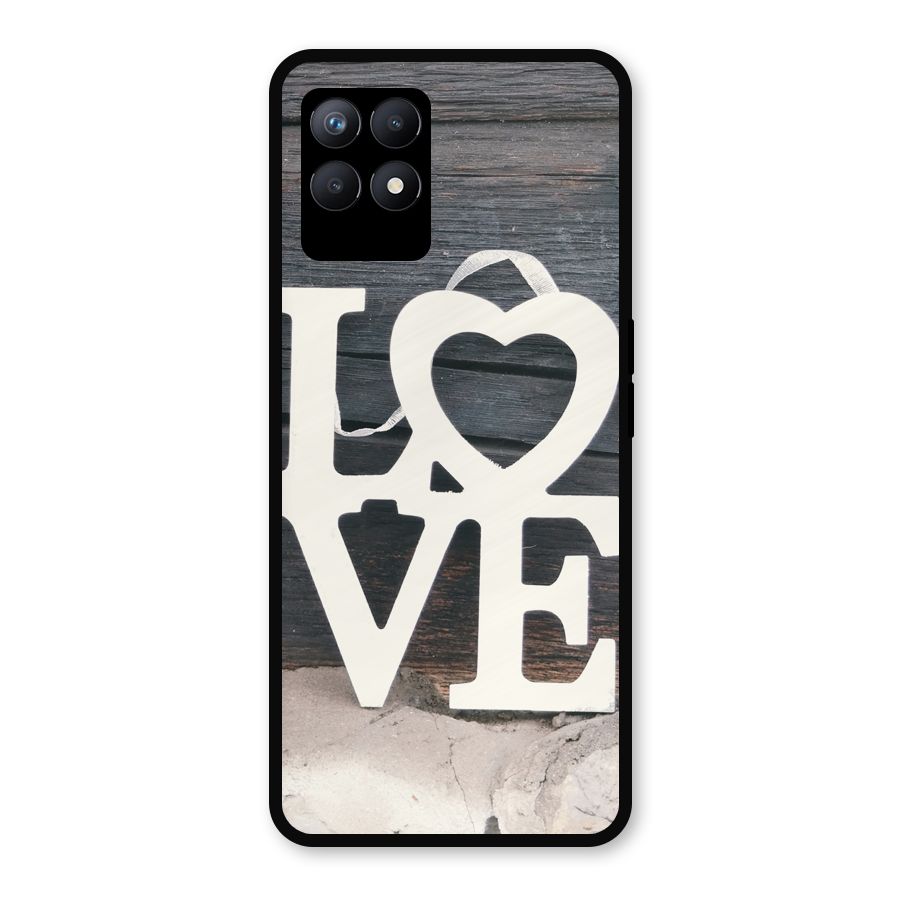 Wood Love Lock Metal Back Case for Realme 8i