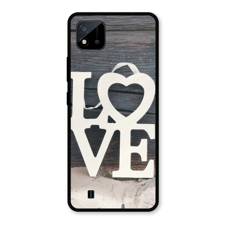Wood Love Lock Metal Back Case for Realme C11 2021