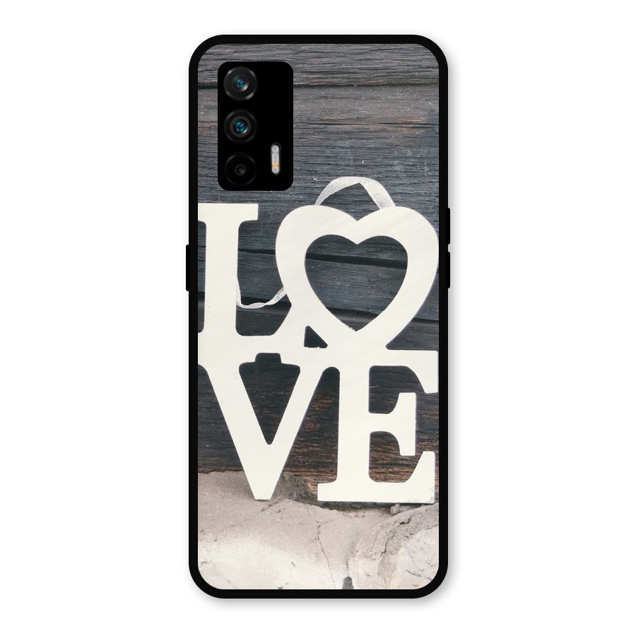 Wood Love Lock Metal Back Case for Realme GT 5G