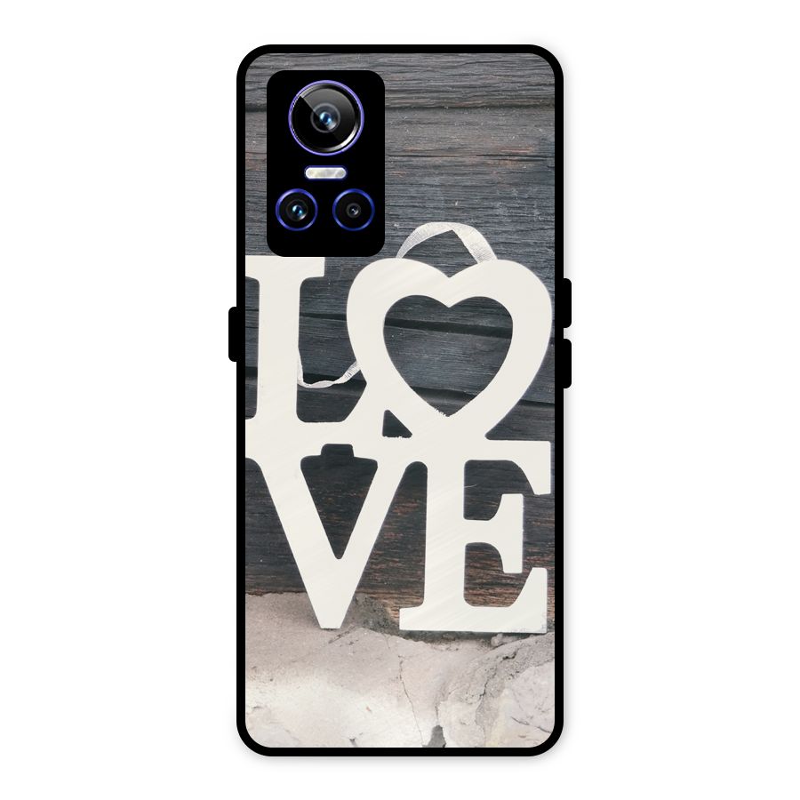 Wood Love Lock Metal Back Case for Realme GT Neo 3