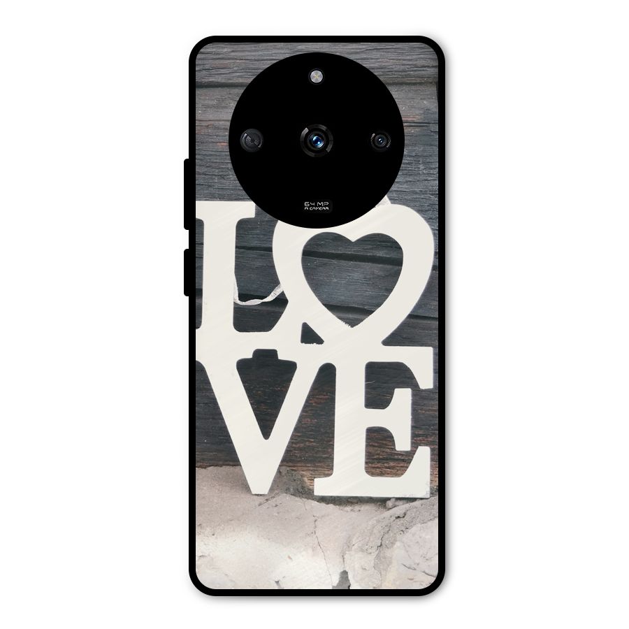 Wood Love Lock Metal Back Case for Realme Narzo 60 5G