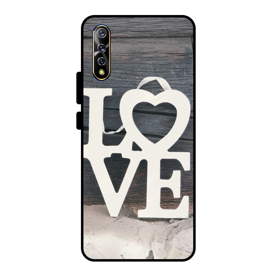 Wood Love Lock Metal Back Case for Vivo S1