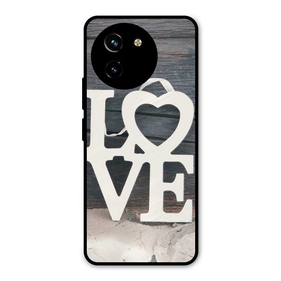 Wood Love Lock Metal Back Case for Vivo T3x