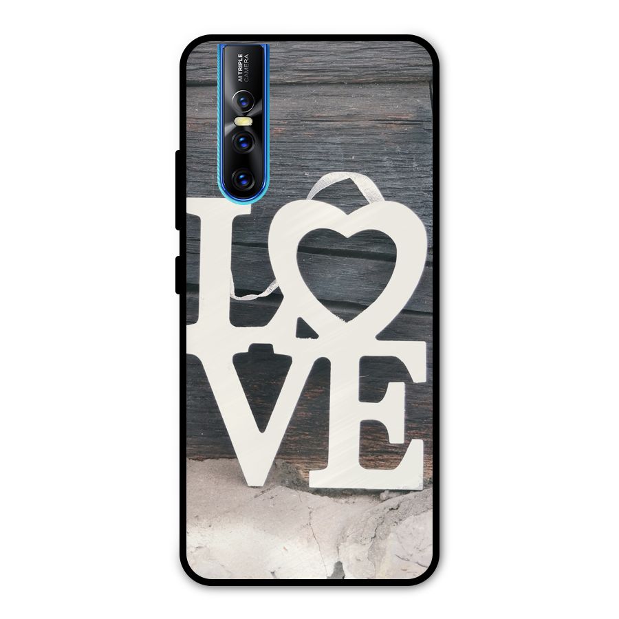 Wood Love Lock Metal Back Case for Vivo V15 Pro