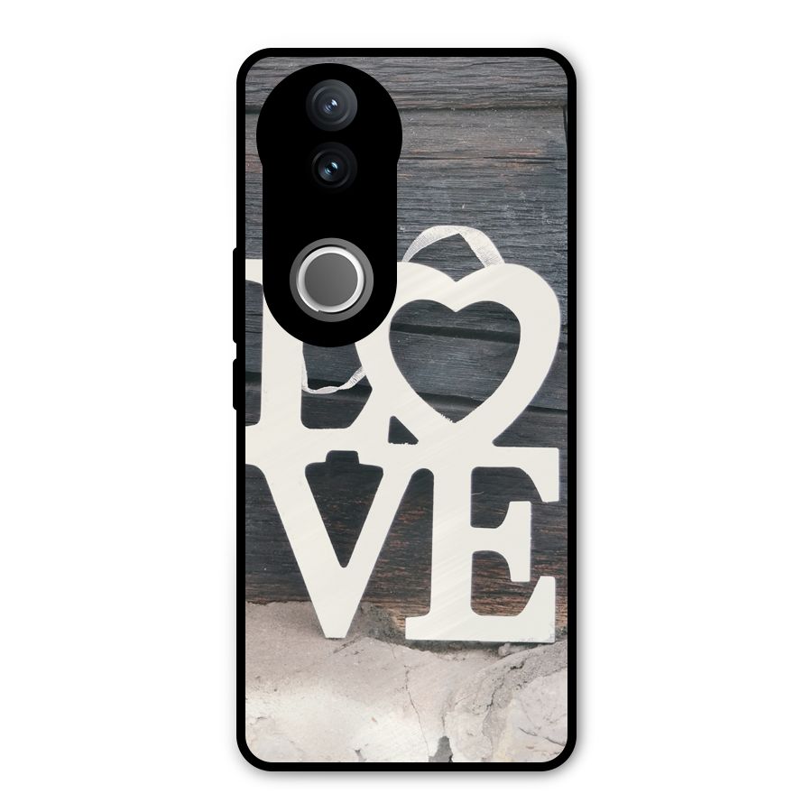 Wood Love Lock Metal Back Case for Vivo V50e