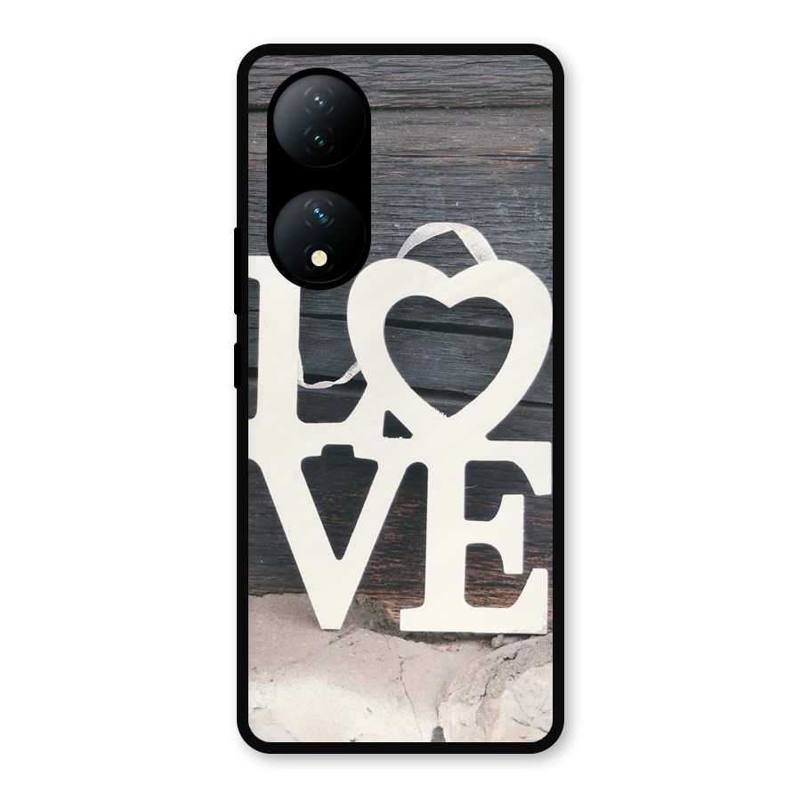 Wood Love Lock Metal Back Case for Vivo Y100