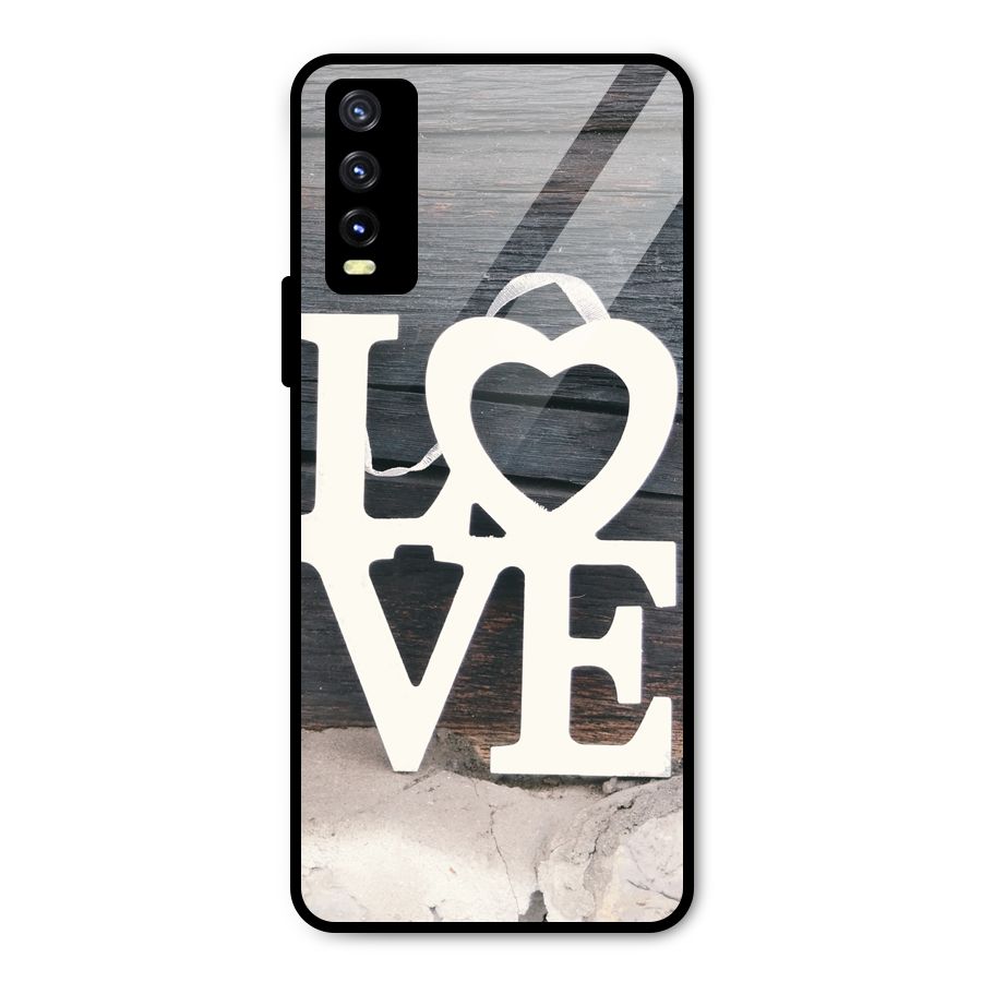 Wood Love Lock Metal Back Case for Vivo Y20