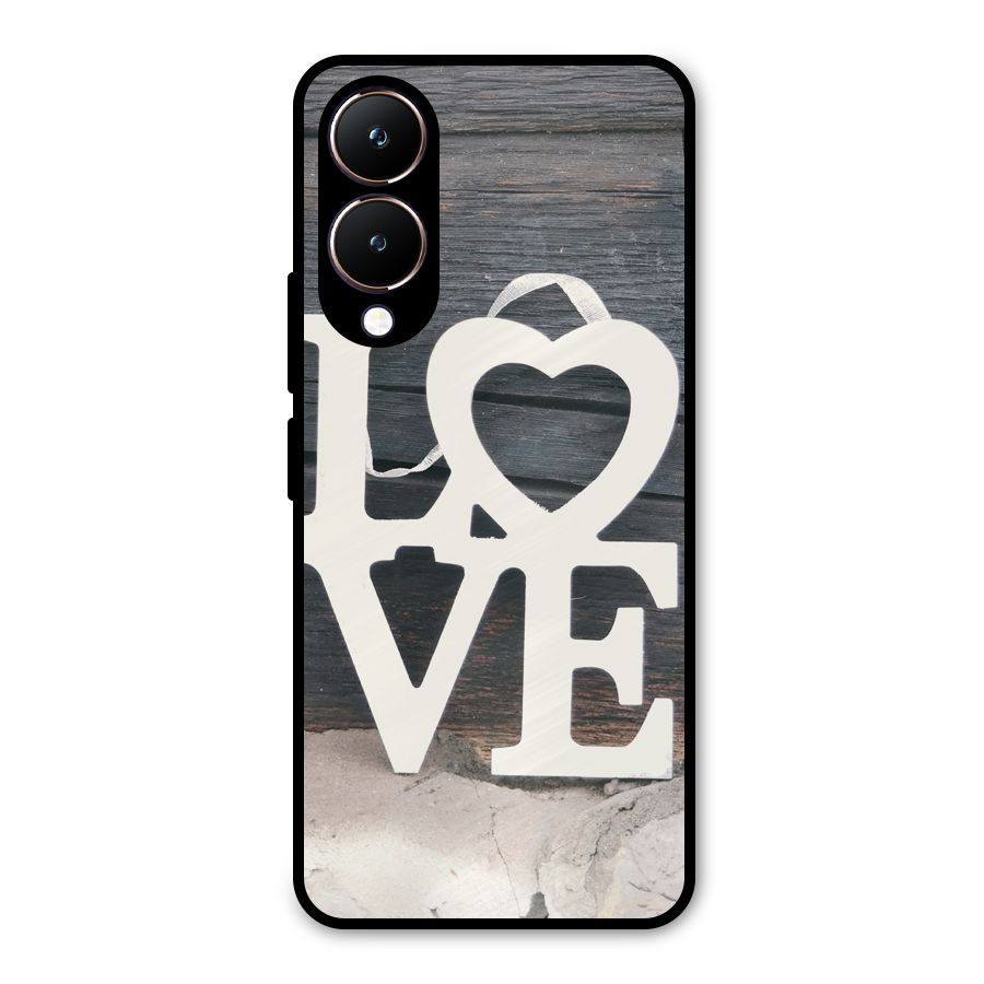 Wood Love Lock Metal Back Case for Vivo Y28