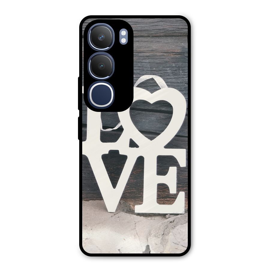 Wood Love Lock Metal Back Case for Vivo Y29