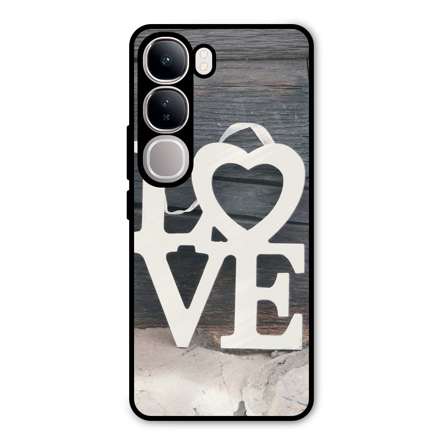 Wood Love Lock Metal Back Case for Vivo Y300