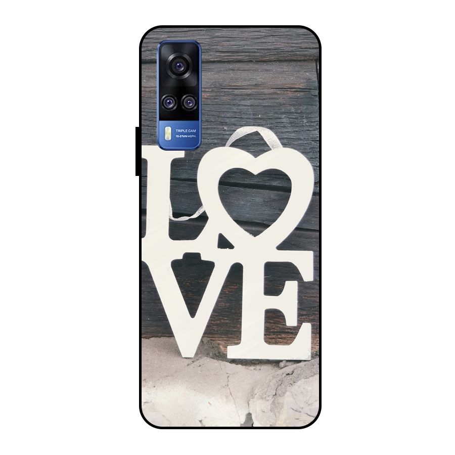 Wood Love Lock Metal Back Case for Vivo Y51