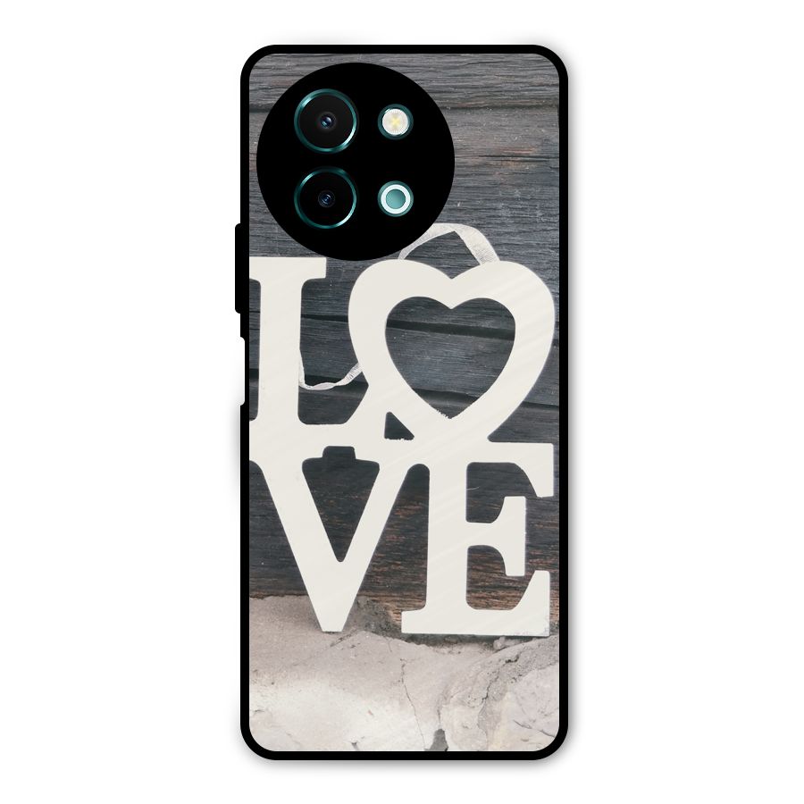 Wood Love Lock Metal Back Case for Vivo Y58