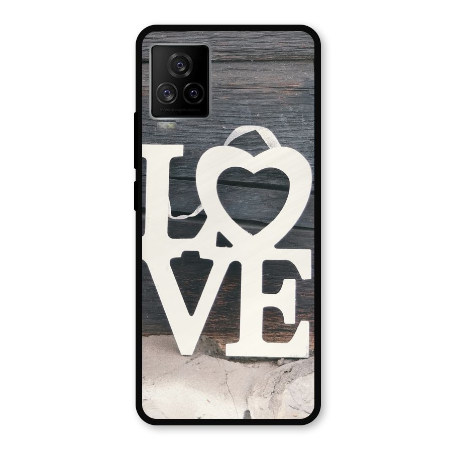 Wood Love Lock Metal Back Case for iQOO 7 Legend 5G
