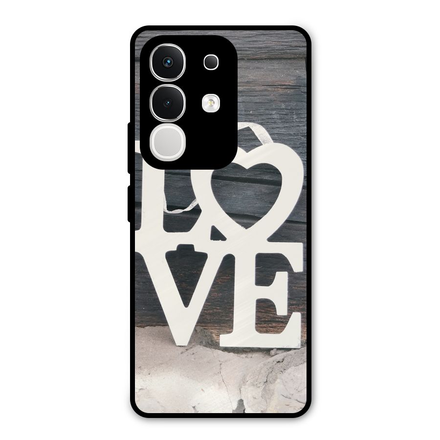 Wood Love Lock Metal Back Case for iQOO Z10x