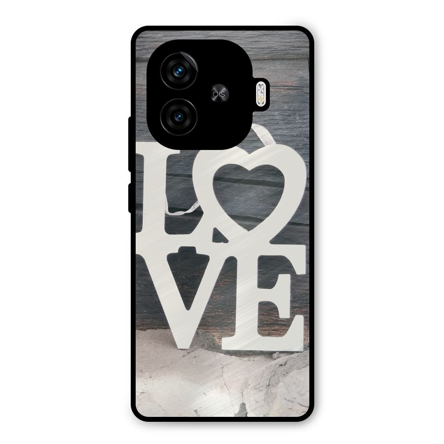 Wood Love Lock Metal Back Case for iQOO Z9 Turbo