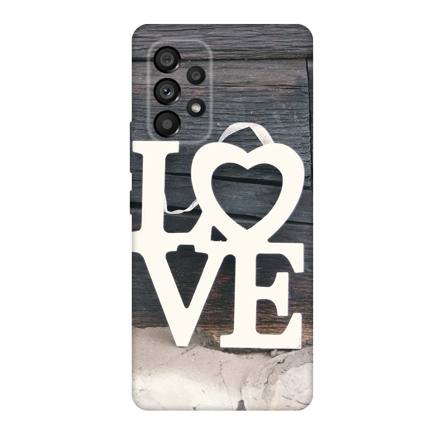 Wood Love Lock Original Polycarbonate Back Case for Galaxy A53 5G