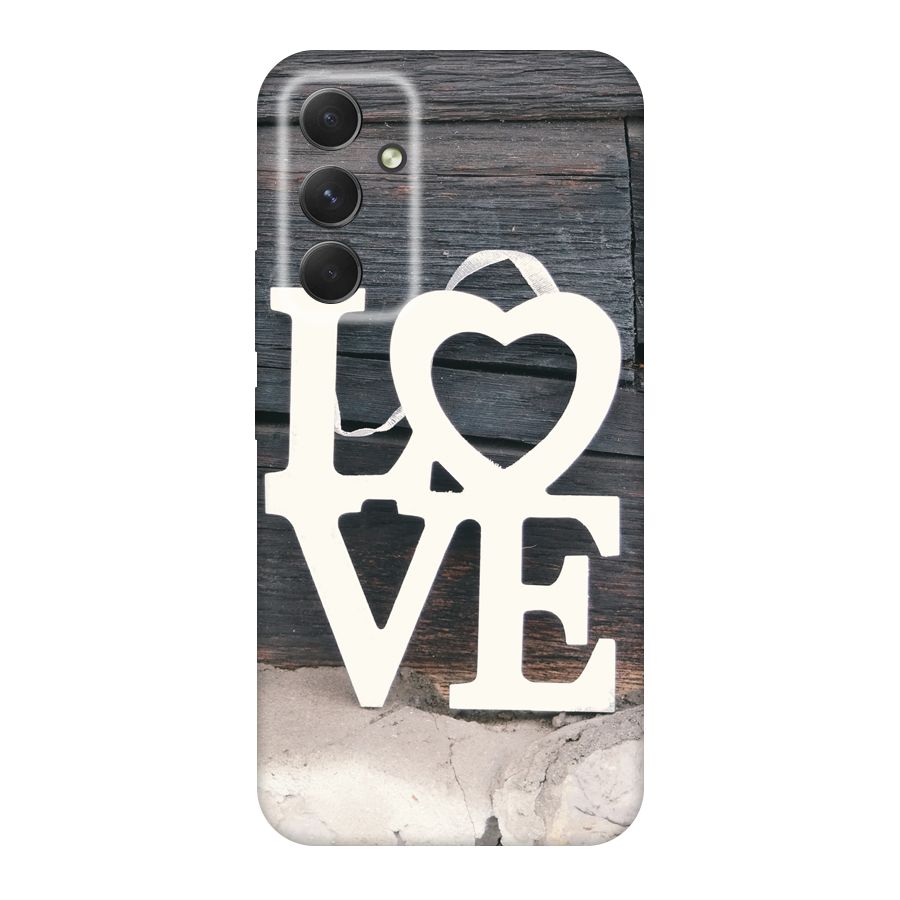 Wood Love Lock Original Polycarbonate Back Case for Galaxy A54