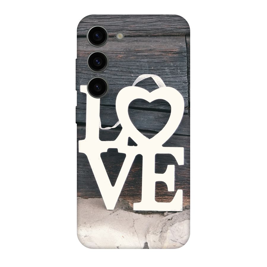 Wood Love Lock Original Polycarbonate Back Case for Galaxy S23