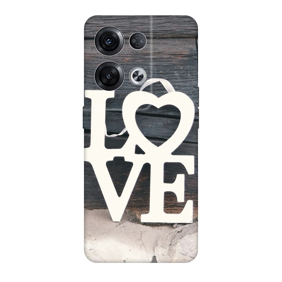 Wood Love Lock Original Polycarbonate Back Case for Oppo Reno8 Pro 5G