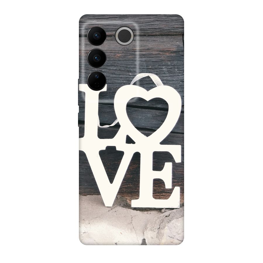 Wood Love Lock Original Polycarbonate Back Case for Vivo V27