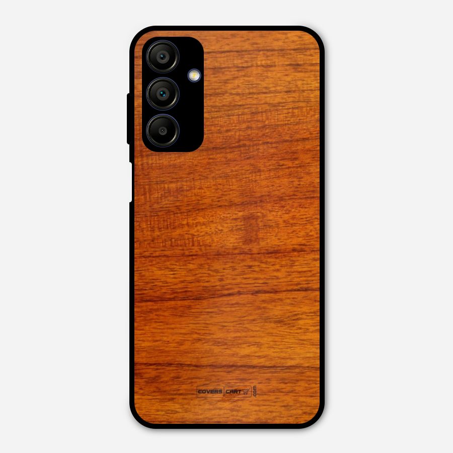 Wood Texture Design Metal Back Case for Galaxy A15 5G