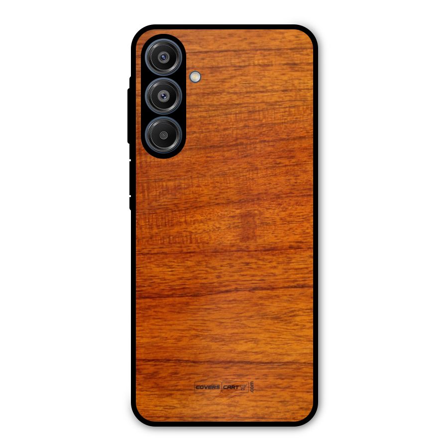 Wood Texture Design Metal Back Case for Galaxy A16 5G