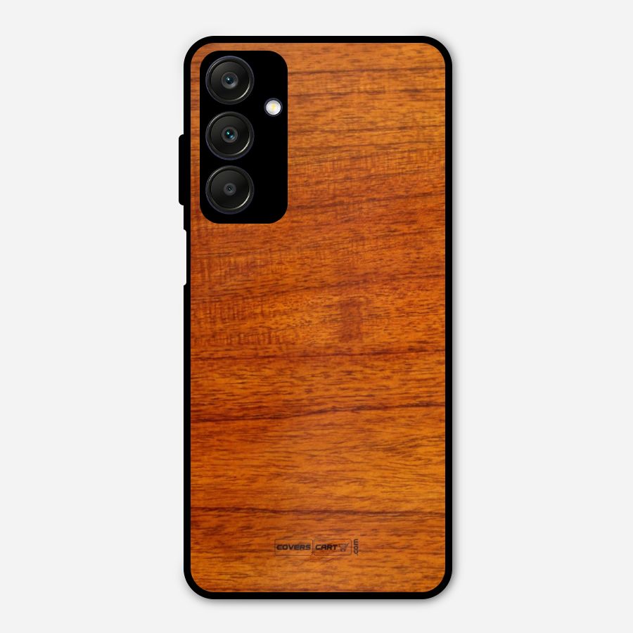 Wood Texture Design Metal Back Case for Galaxy A25 5G