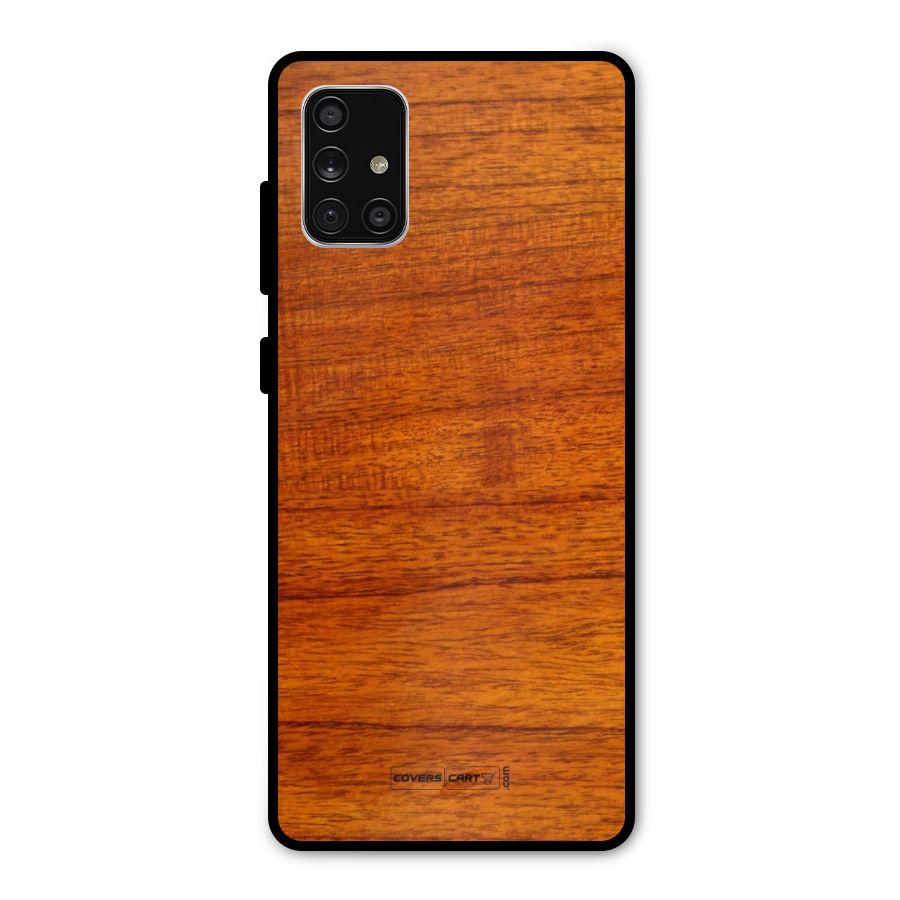 Wood Texture Design Metal Back Case for Galaxy A71