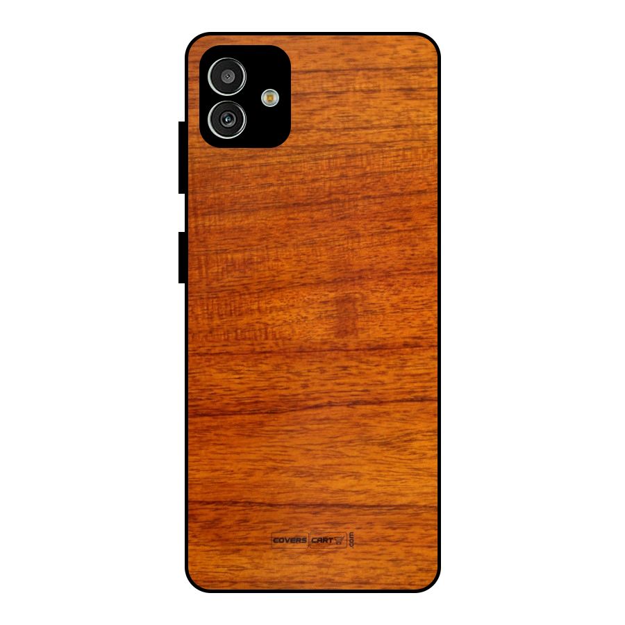 Wood Texture Design Metal Back Case for Galaxy M13 5G