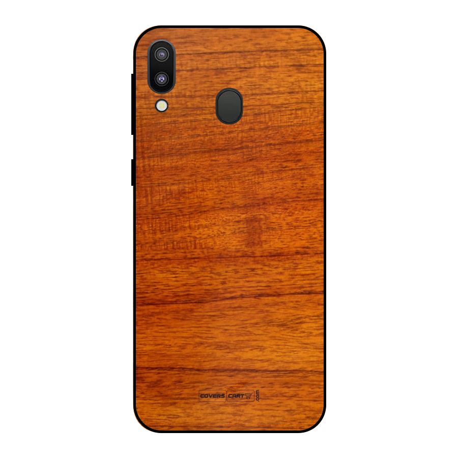 Wood Texture Design Metal Back Case for Galaxy M20