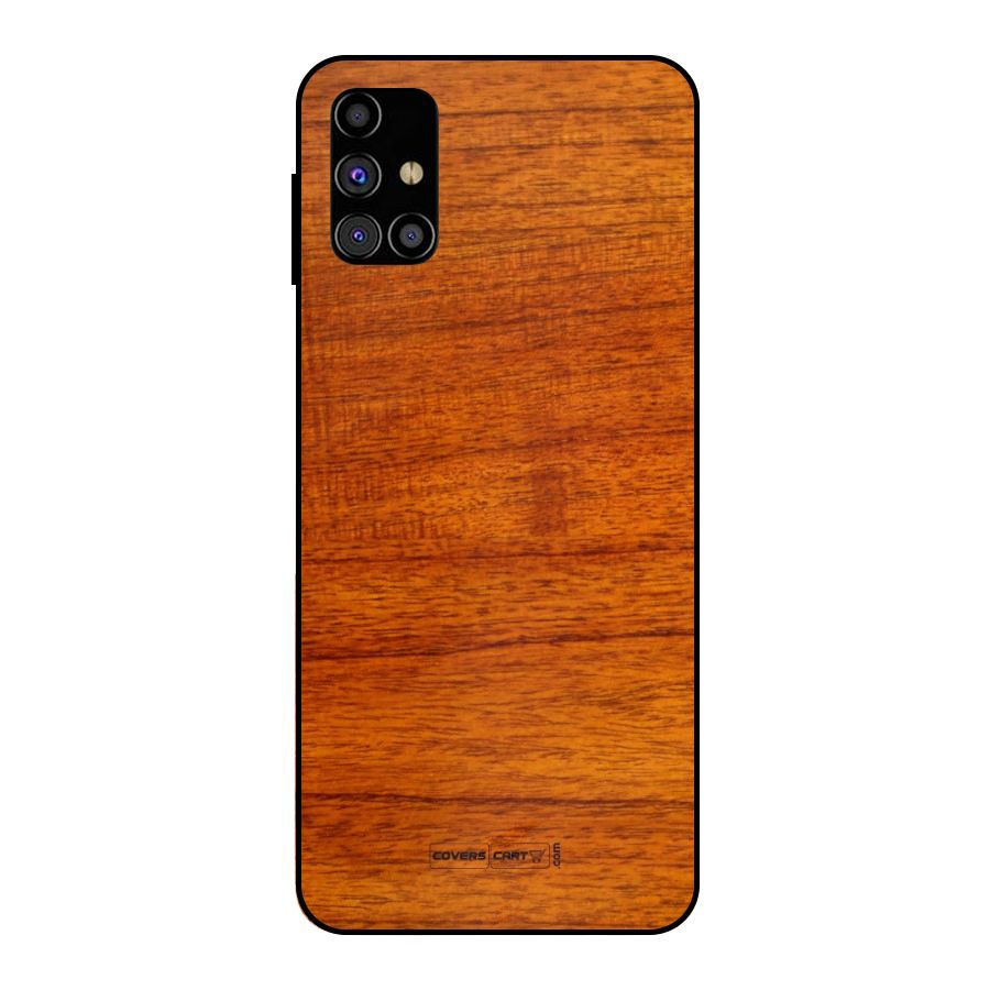 Wood Texture Design Metal Back Case for Galaxy M31s