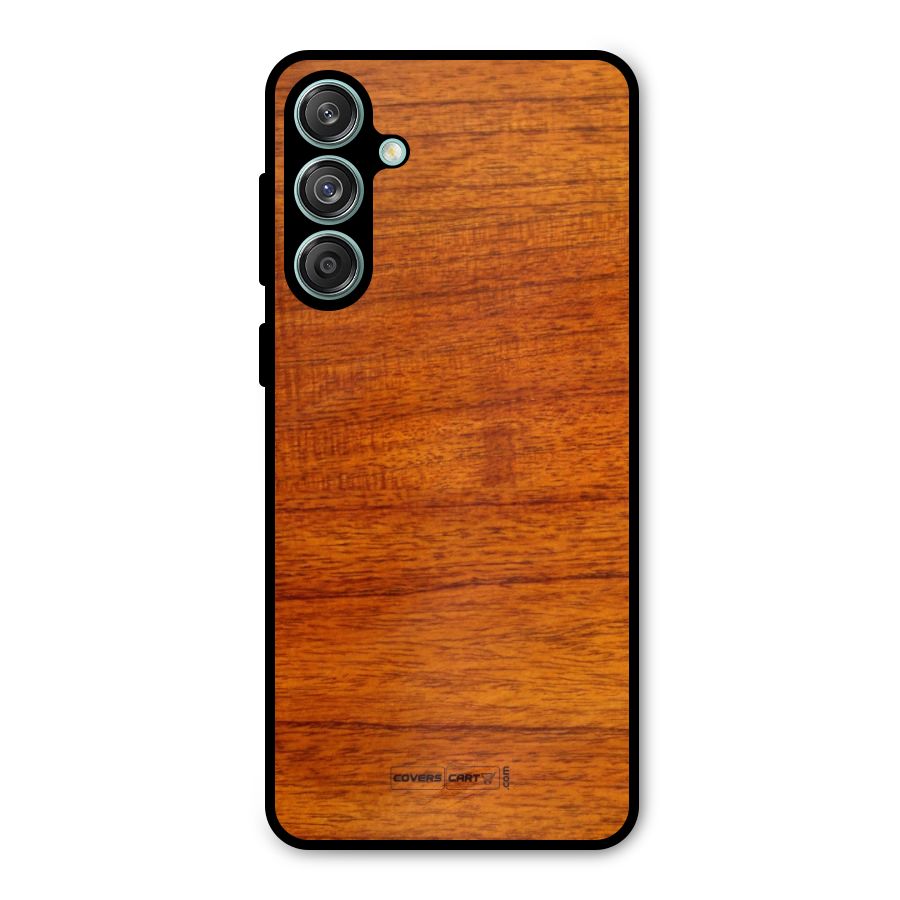Wood Texture Design Metal Back Case for Galaxy M55 5G