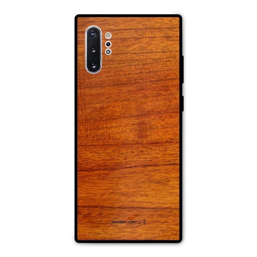 Wood Texture Design Metal Back Case for Galaxy Note 10 Plus