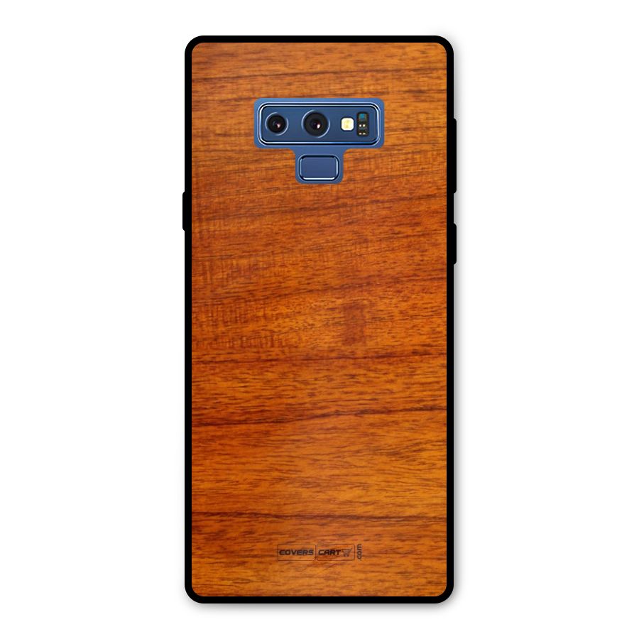 Wood Texture Design Metal Back Case for Galaxy Note 9