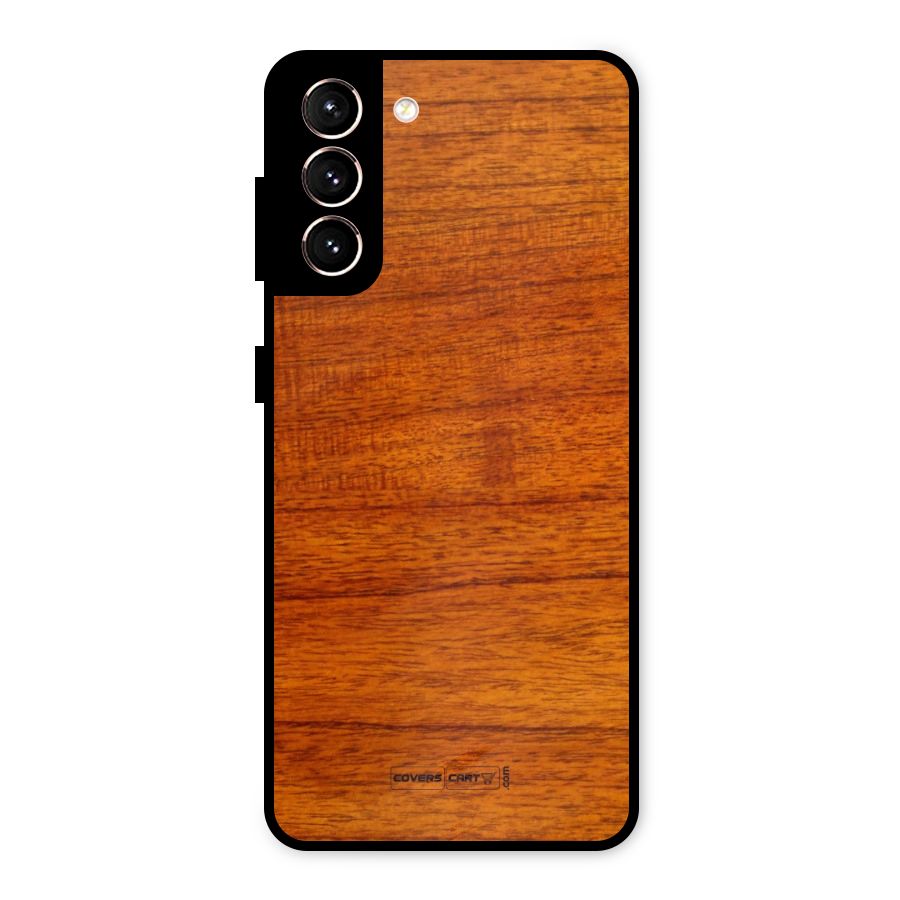 Wood Texture Design Metal Back Case for Galaxy S21 5G