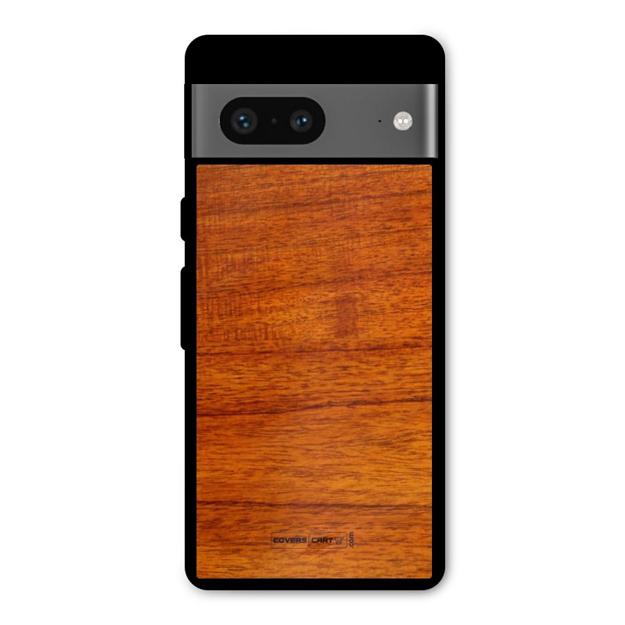 Wood Texture Design Metal Back Case for Google Pixel 7