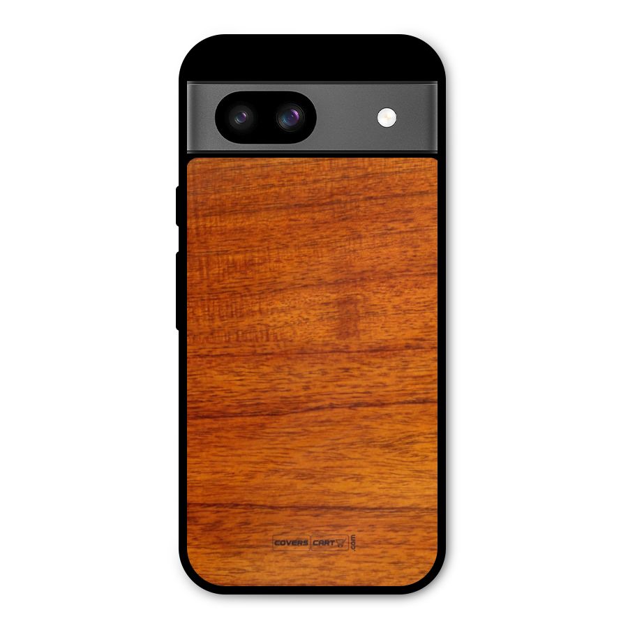 Wood Texture Design Metal Back Case for Google Pixel 8a