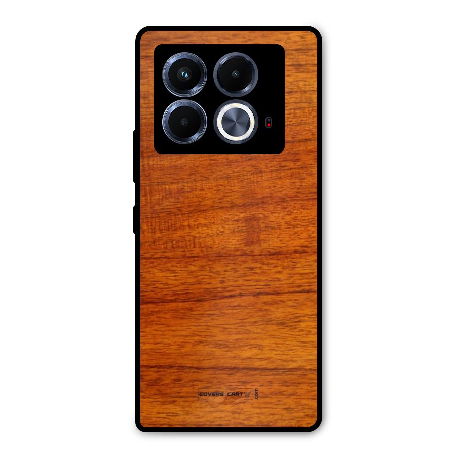 Wood Texture Design Metal Back Case for Infinix Note 40 5G