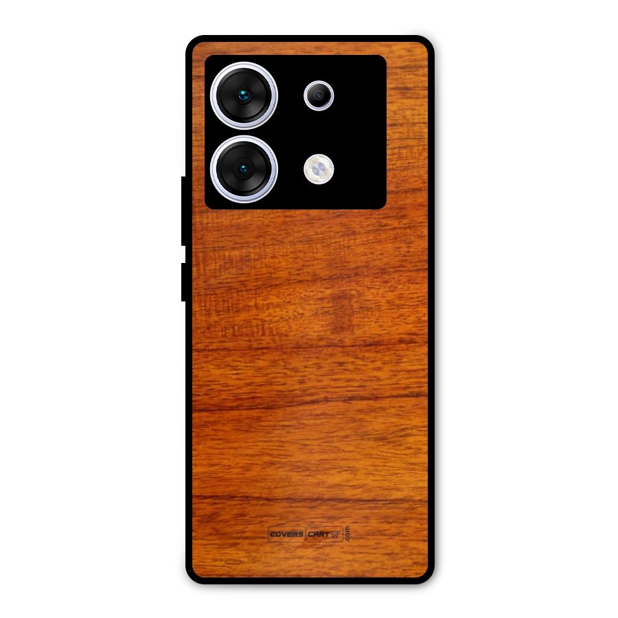 Wood Texture Design Metal Back Case for Infinix Zero 30 5G
