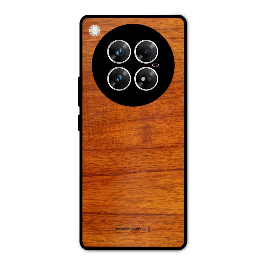 Wood Texture Design Metal Back Case for Infinix Zero 40 5G