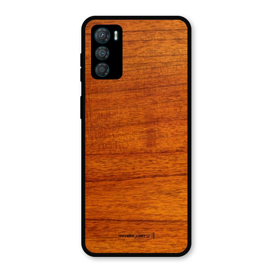 Wood Texture Design Metal Back Case for Moto G42