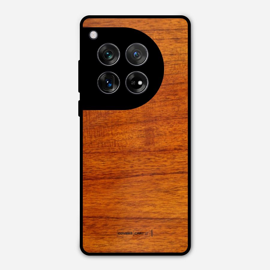 Wood Texture Design Metal Back Case for OnePlus 12