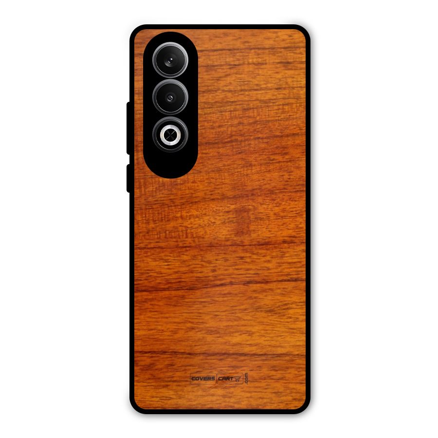 Wood Texture Design Metal Back Case for OnePlus Nord CE4