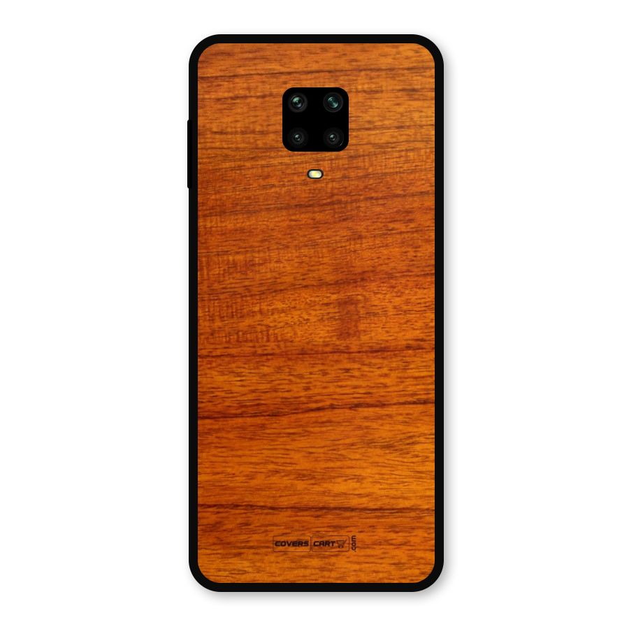 Wood Texture Design Metal Back Case for Poco M2 Pro