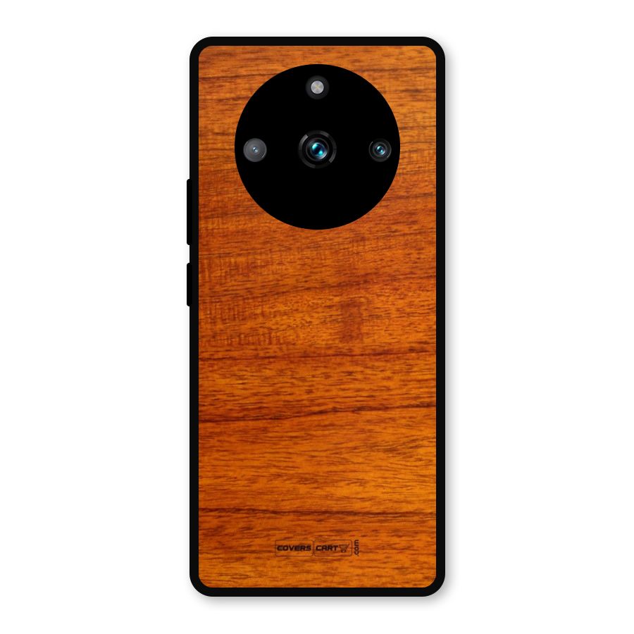 Wood Texture Design Metal Back Case for Realme 11 Pro Plus