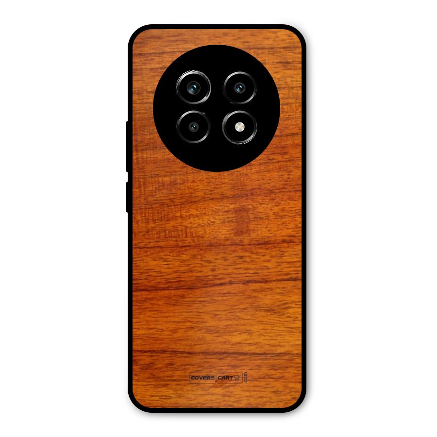 Wood Texture Design Metal Back Case for Realme 13 Pro