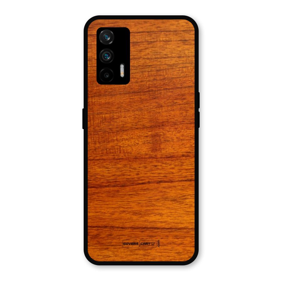 Wood Texture Design Metal Back Case for Realme GT 5G