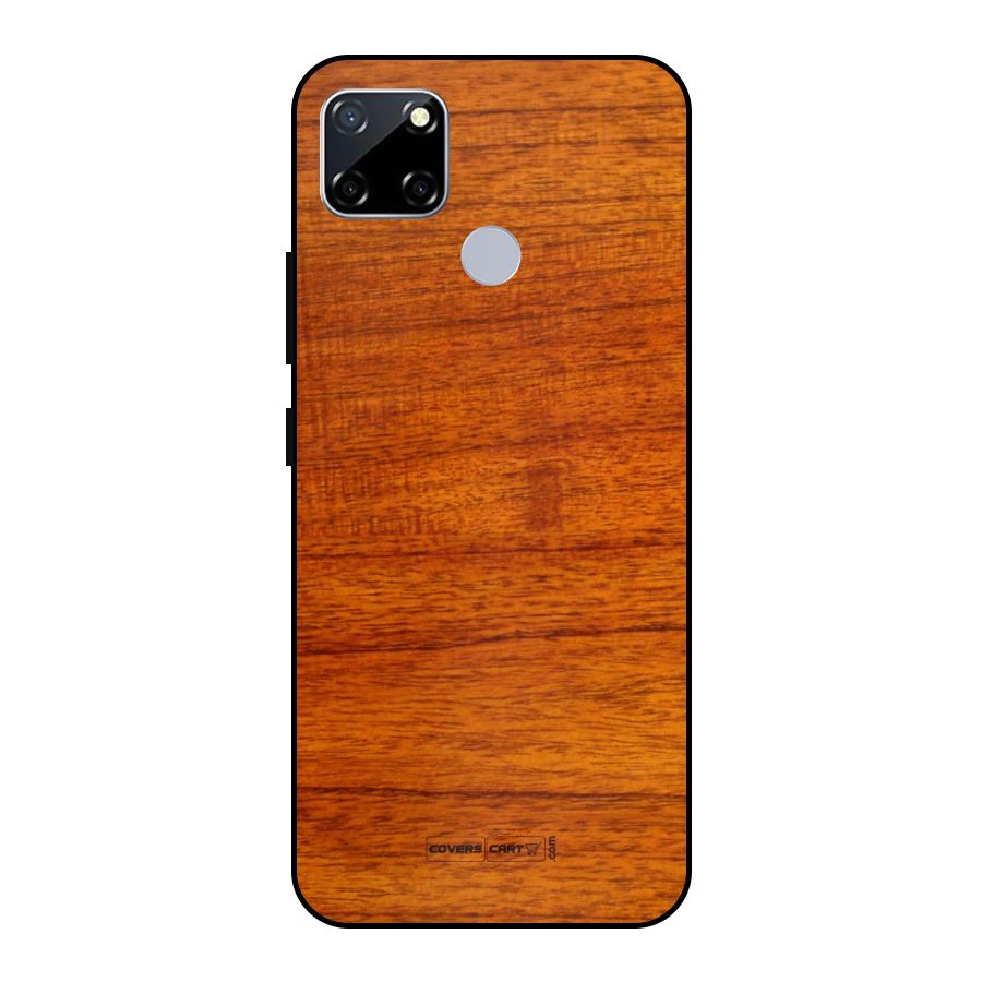 Wood Texture Design Metal Back Case for Realme Narzo 30A