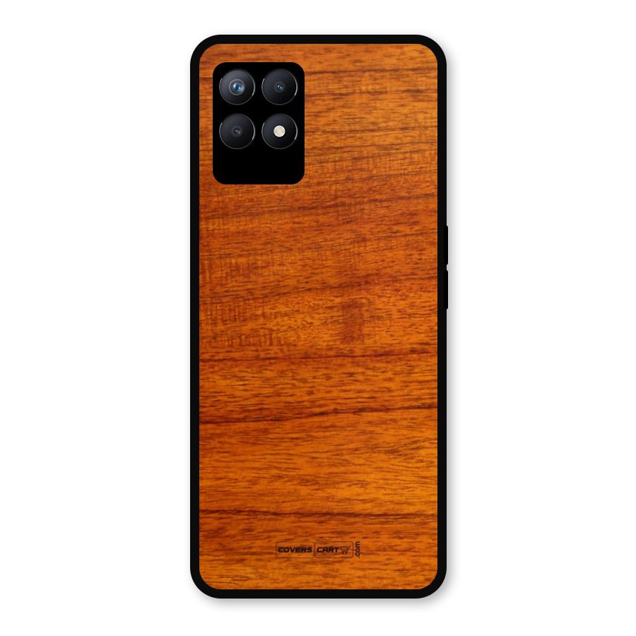 Wood Texture Design Metal Back Case for Realme Narzo 50
