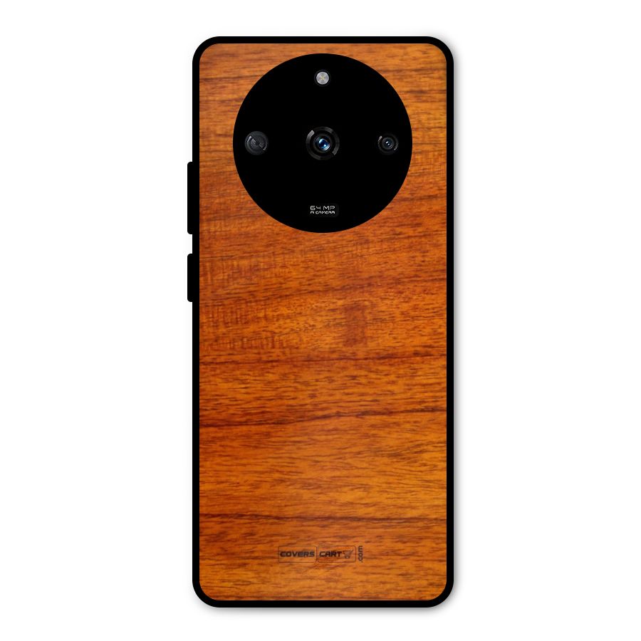 Wood Texture Design Metal Back Case for Realme Narzo 60 5G